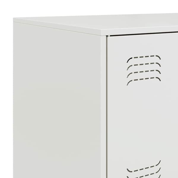 vidaXL Skänk vit 67x39x107 cm stål