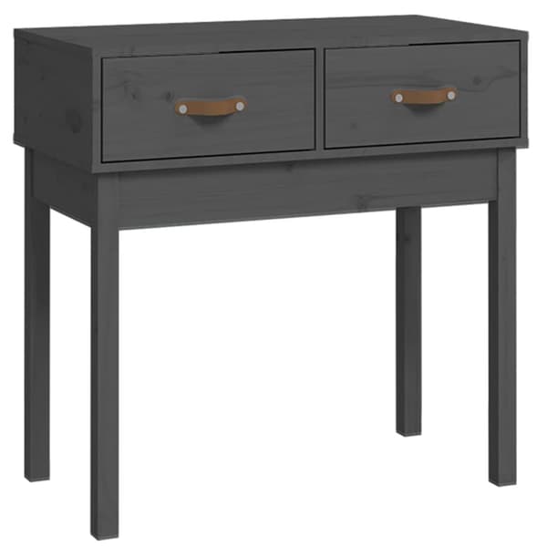 vidaXL Konsollbord grå 76,5x40x75 cm heltre furu