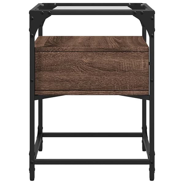 vidaXL Nattbord brun eik 40x40x55 cm konstruert tre