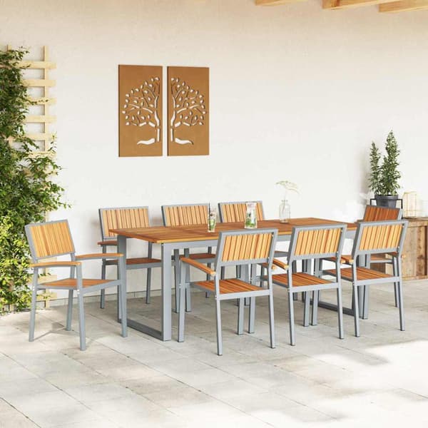 vidaXL Stablestol 8 pcs Brun 56 x 57 x 87 cm Solid akasietre
