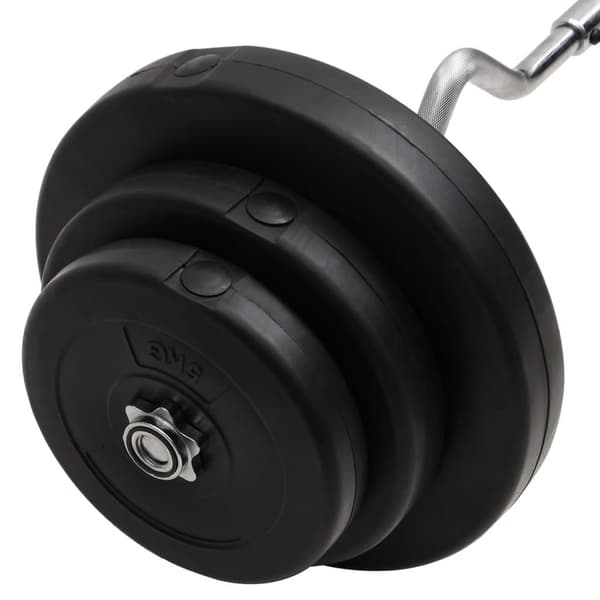 vidaXL Curl-vektstang med skiver 60 kg