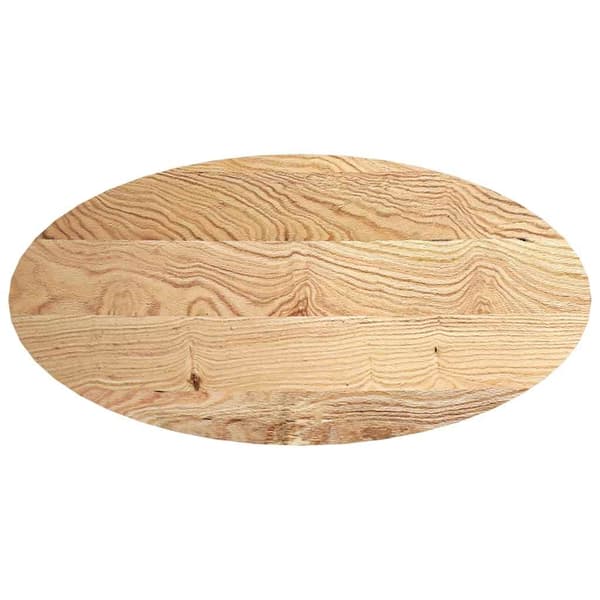 vidaXL Bordplate 120x60x4 cm oval heltre eik