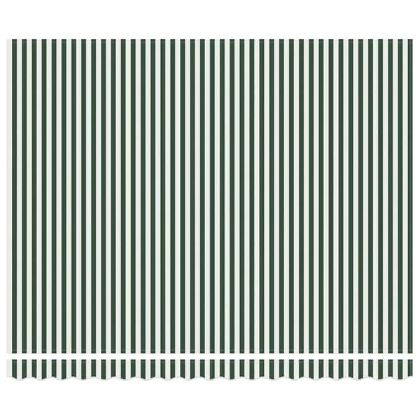 vidaXL Innvendbar Markise Grønn og hvit 400 × 300 cm Polyester