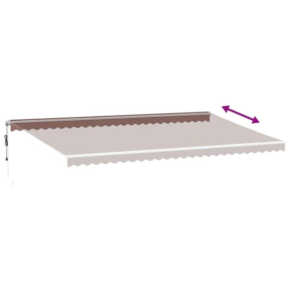 vidaXL Markis automatiskt infällbar brun 600x350 cm
