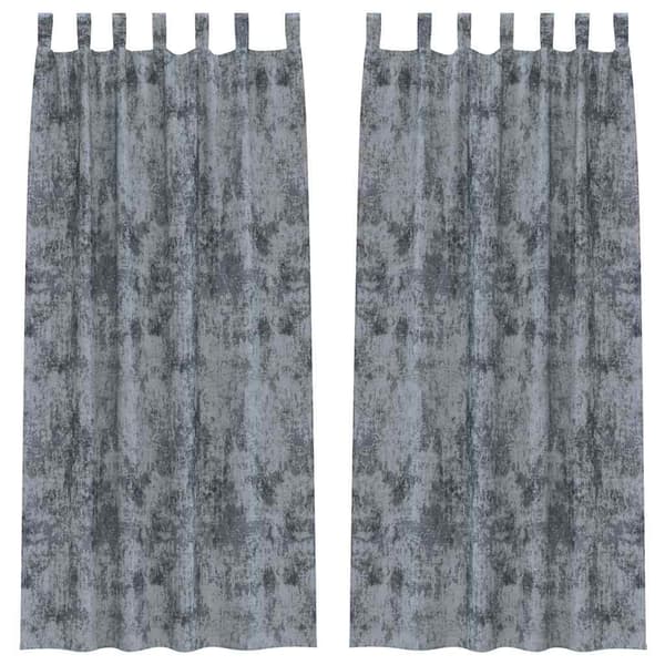 vidaXL Sammetsgardiner 2 pcs Silvergrå 260 x 140 cm Sammet