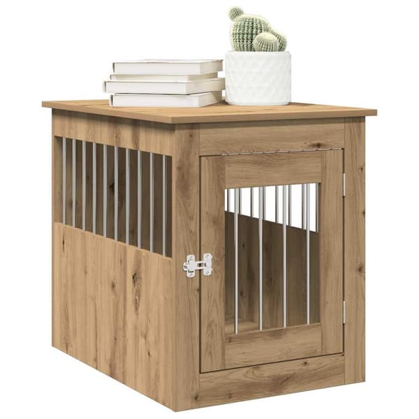 vidaXL Hundeburmøbler artisan eik 55x75x65 cm konstruert tre