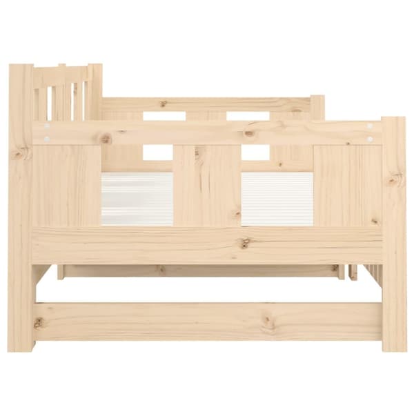vidaXL Bäddsoffa massiv furu 2x(90x200) cm