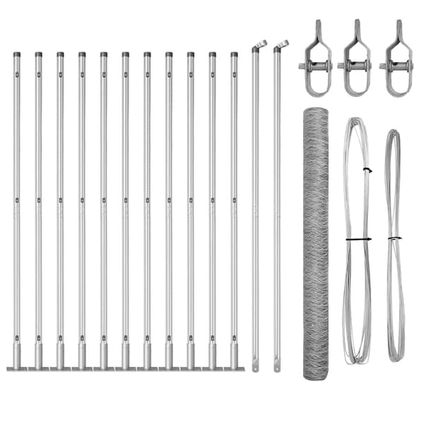 vidaXL Stängselstolpe Silver