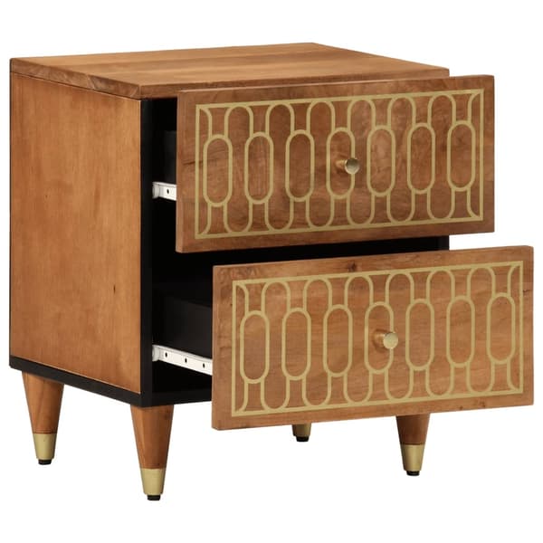 vidaXL Nattbord 40x33x46 cm heltre mango