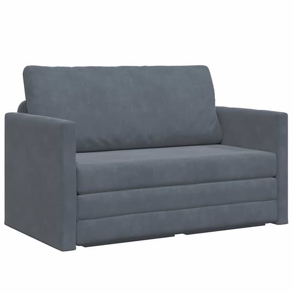 vidaXL Soffsäng Mörkgrå 124 x 71 x 78 cm Sammet