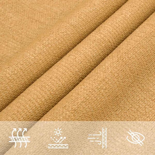 vidaXL Solsegel 160 g/m² triangulär sand 5x6x6 m HDPE