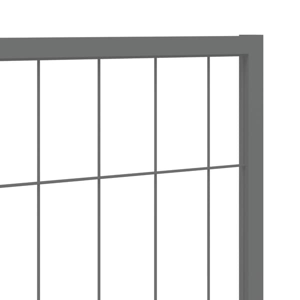 vidaXL Hundgård silver 300x100x70 cm stål