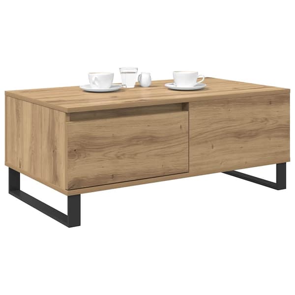 vidaXL Kaffebord med skuff artisan eik Konstruert tre