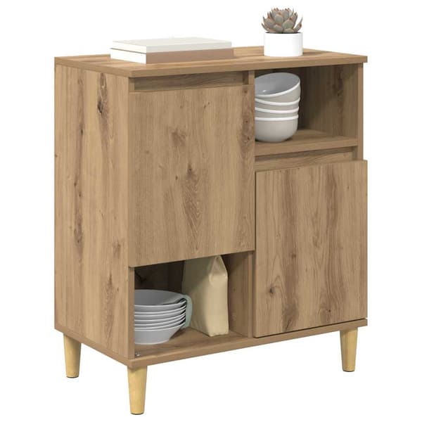 vidaXL Serviesskap artisan eik 35 x 60 x 70 cm Konstruert tre