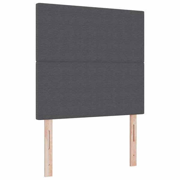 vidaXL Bäddfjäder Mörkgrå och vit 80 x 200 cm Kordread tyg