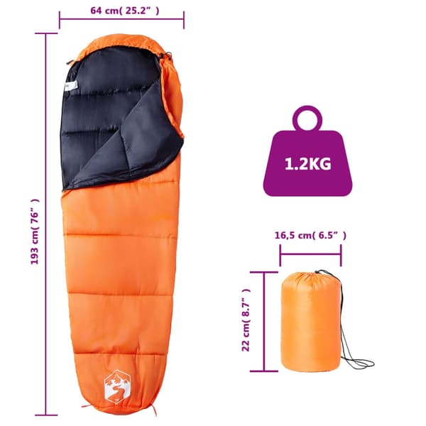vidaXL Sovepose for voksne camping 3 sesonger