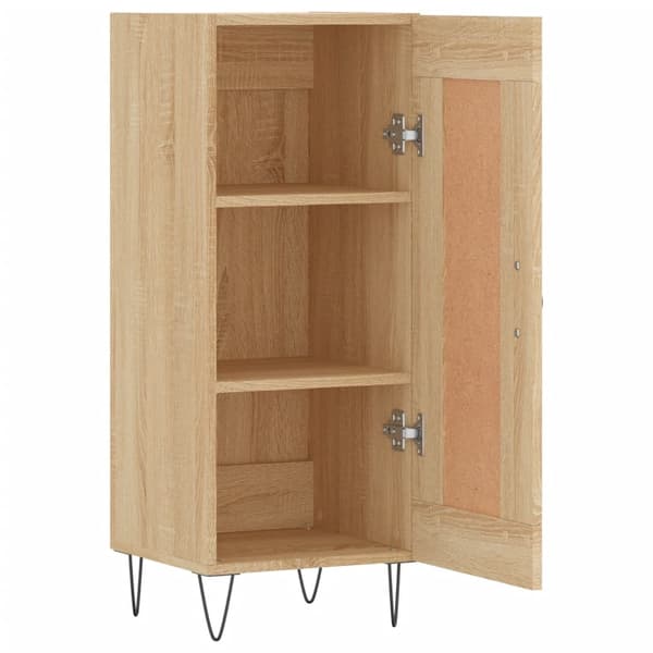 vidaXL Skjenk sonoma eik 34,5x34x90 cm konstruert tre