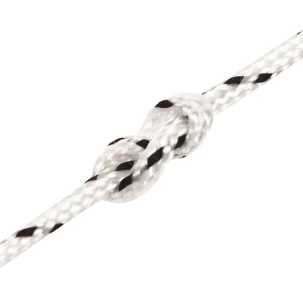 vidaXL Båtlina flätad vit 2 mm x 50 m polyester