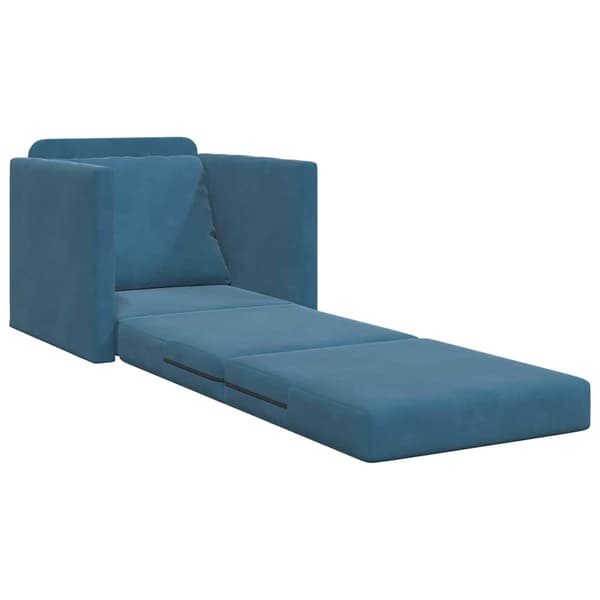 vidaXL Soffsäng Blå 74 x 77 x 81 cm Sammet