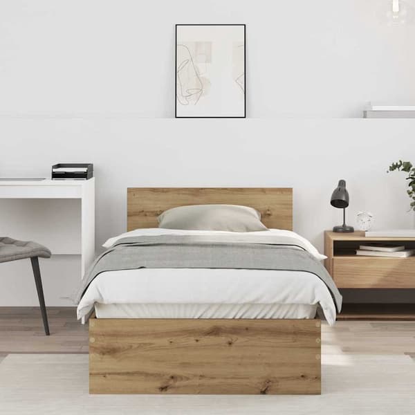 vidaXL Sengestamme artisan eik 90 x 200 cm Konstruert tre