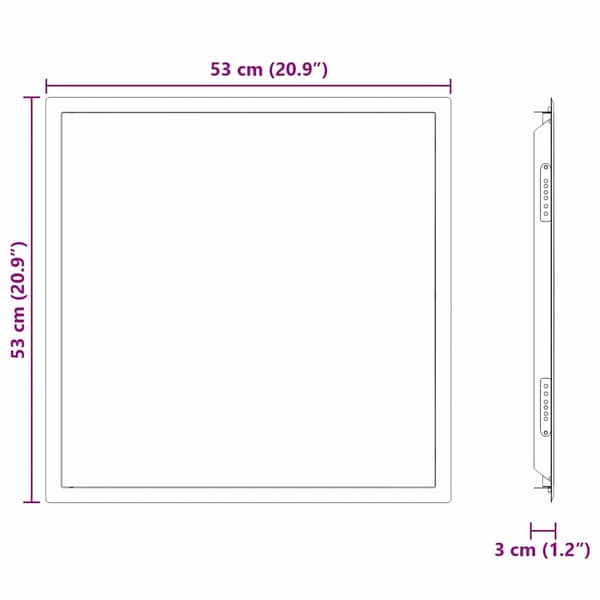 vidaXL Tilgangspanel Hvit 63 x 33 x 3 cm Stål
