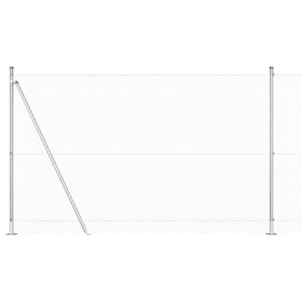 vidaXL Gjerde med innlegg. sølv 1.6 x 10 m Stål
