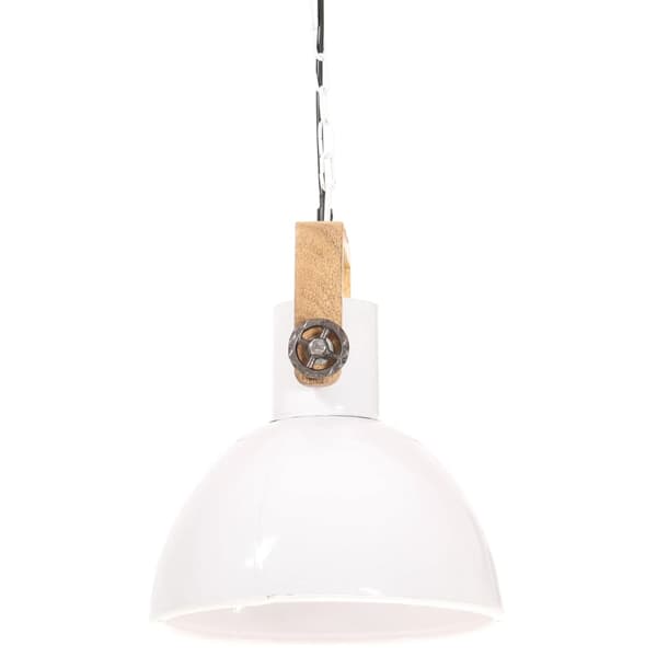vidaXL Industriell hengelampe 25 W hvit rund 30 cm E27