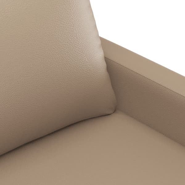 vidaXL Soffgrupp med dynor 3 delar cappuccino konstläder