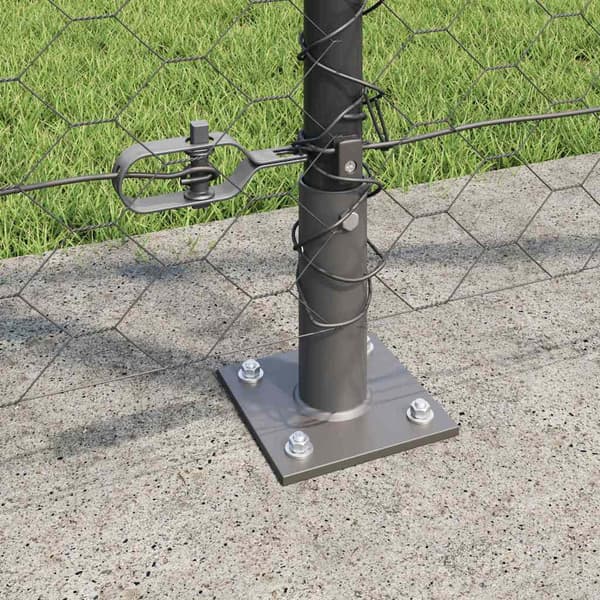 vidaXL Stängselstolpe Grå