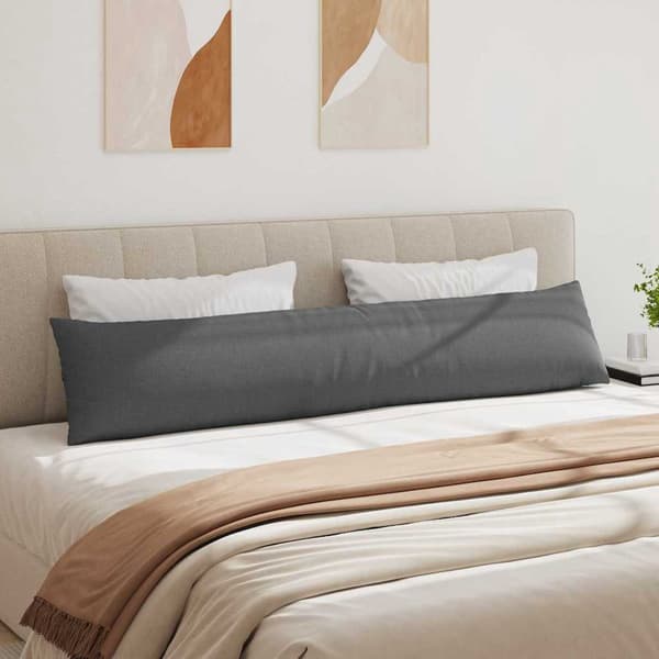 vidaXL Soffkuddar 2 st Mörkgrå 200 x 40 cm tyg
