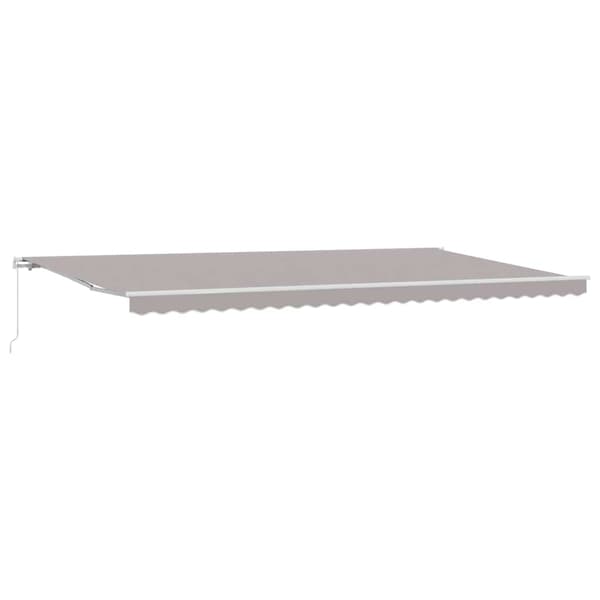 vidaXL Innvendbar Markise Lysegrå 600 × 350 cm Polyester, metall