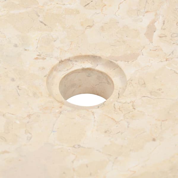 vidaXL Tvättställ 40x12 cm marmor gräddvit