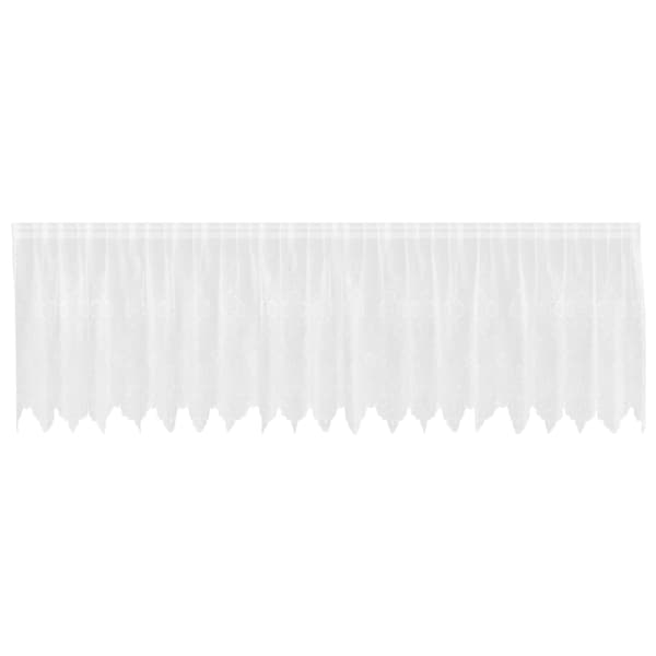 vidaXL Spetsgardin med gardiner Blommor Vit 100 x 500 cm Polyester