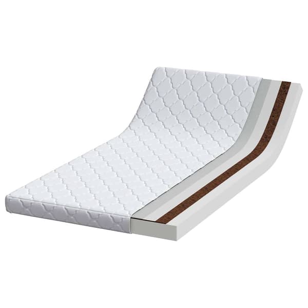 vidaXL Madrass Vit 90 x 200 cm Jacquardtyg