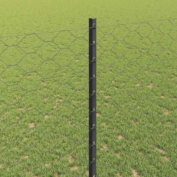 vidaXL Gjerde med innlegg. Grå 1.4 x 25 m Stål