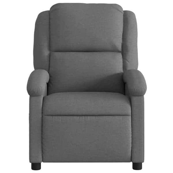 vidaXL Elektrisk massagefåtölj mörkgrå tyg
