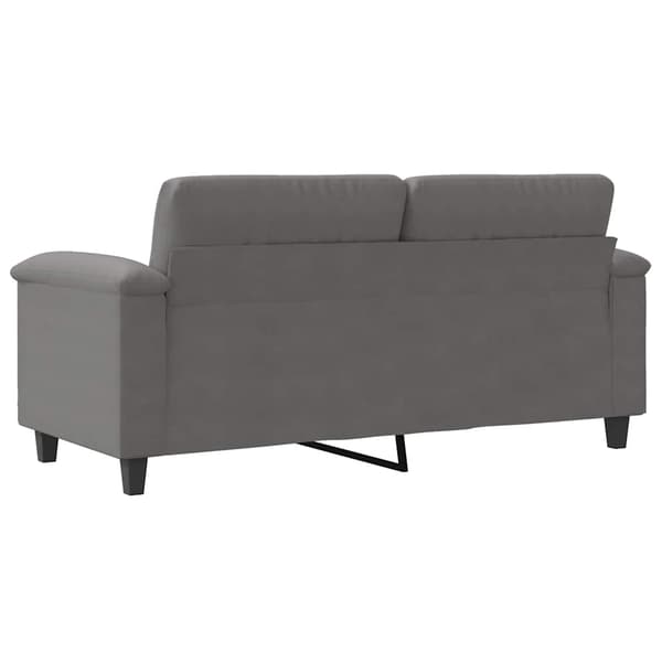 vidaXL 2-sitssoffa mörkgrå 140 cm mikrofibertyg