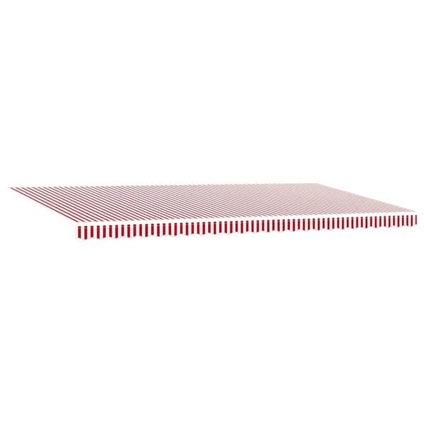vidaXL Utfällbar markis Röd och Vit 600 × 300 cm