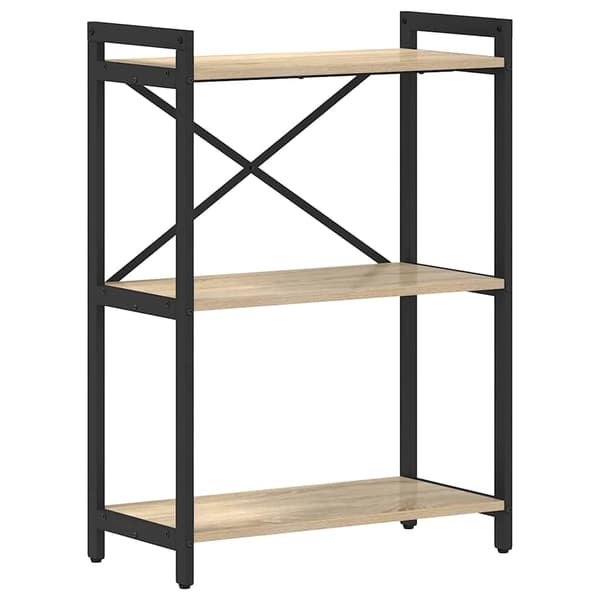 vidaXL Bokhylle Sonoma eik 60 x 30 x 85 cm Konstruert tre