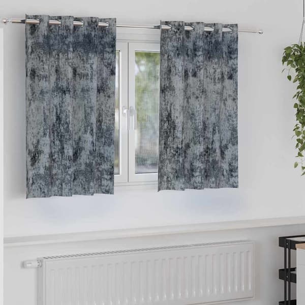 vidaXL Sammetsgardiner 2 pcs Silvergrå 140 x 140 cm Sammet