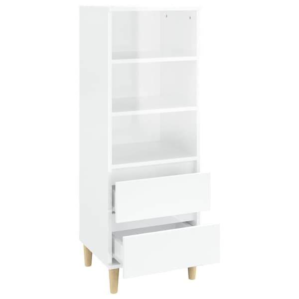 vidaXL Highboard hvit 40x36x110 cm konstruert tre