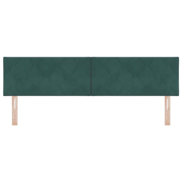 vidaXL LED huvuddyna Mörkgrön 180 cm Sammet