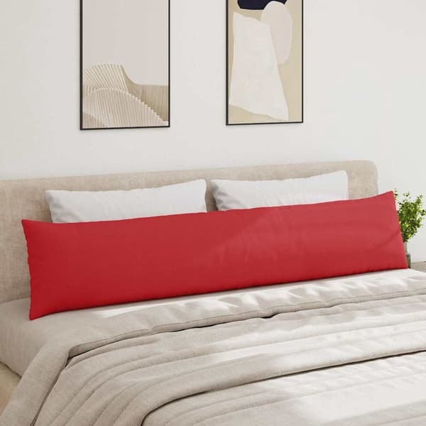 vidaXL Soffkuddar 2 st Röd 200 x 40 cm tyg