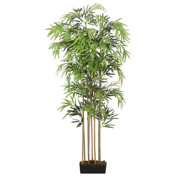 vidaXL Kunstig bambustre 1095 blader 150 cm grønn