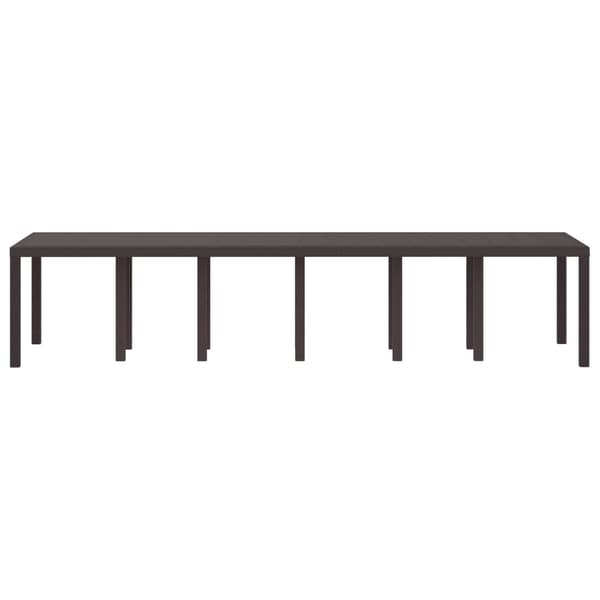 vidaXL Hagebord Brun 350 x 100 x 74 cm polyrotting