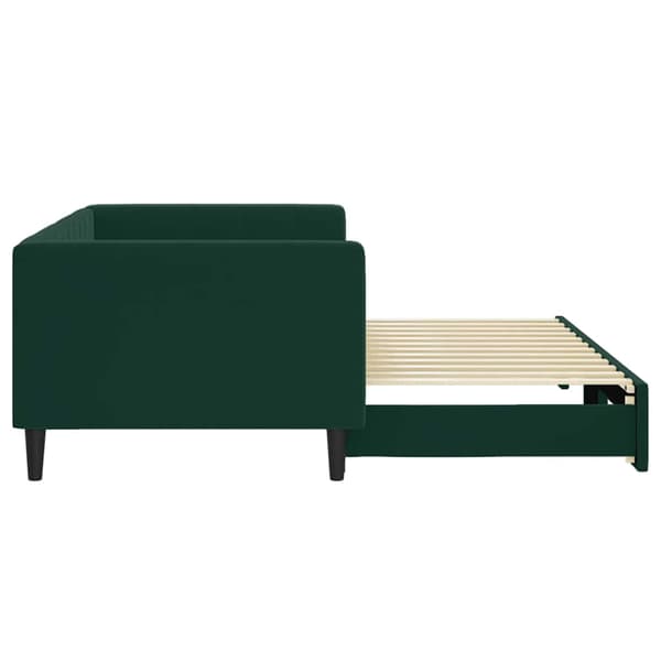 vidaXL Dagbädd utdragbar mörkgrå 90x200 cm sammet