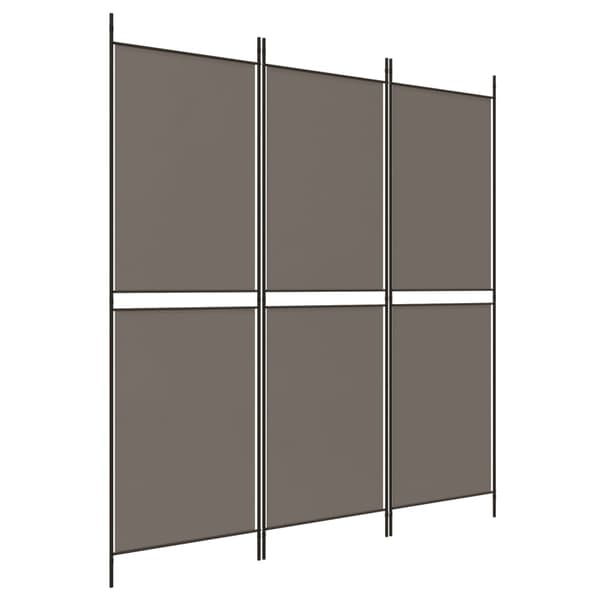 vidaXL Romdeler 3 paneler antrasitt 150x180cm stoff