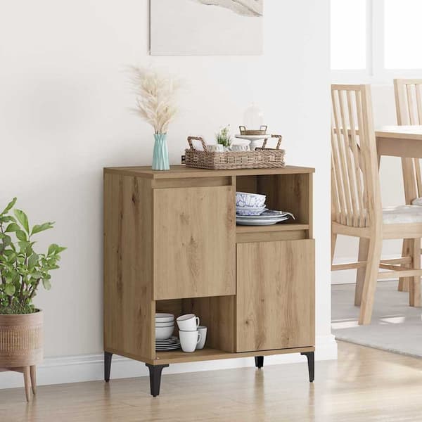 vidaXL Serviesskap Artisan Eik 60 x 35 x 70 cm Konstruert tre