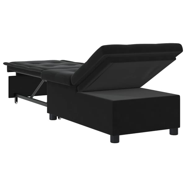 vidaXL Soffsäng Svart 194 x 67 x 82 cm Sammet