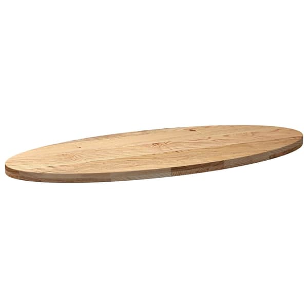 vidaXL Bordplate 140x60x4 cm oval heltre eik